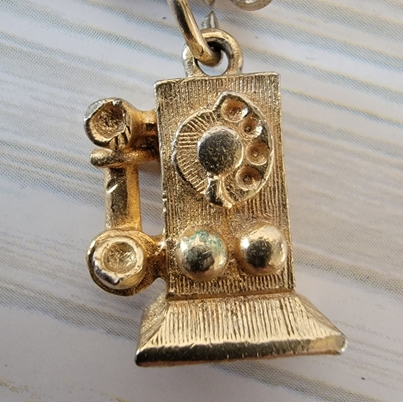 J14 Adorable Telephone Gold-tone Bracelet - Picture 3 of 7